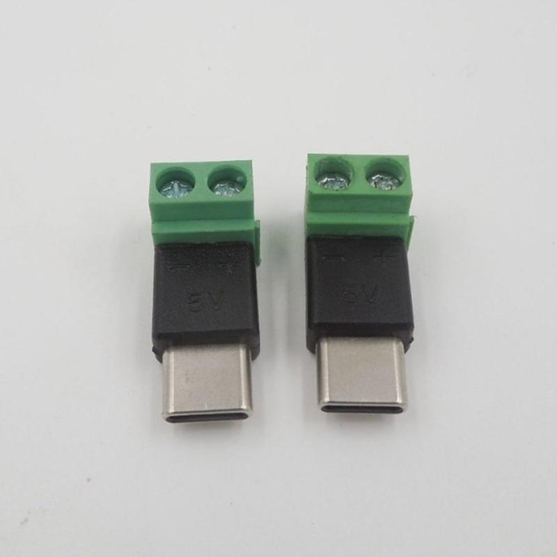 유형 C 남성 - 2Pin 5V 솔더리스 녹색 터미널  - Electronics And Gadgets With C 리뷰 및 가격