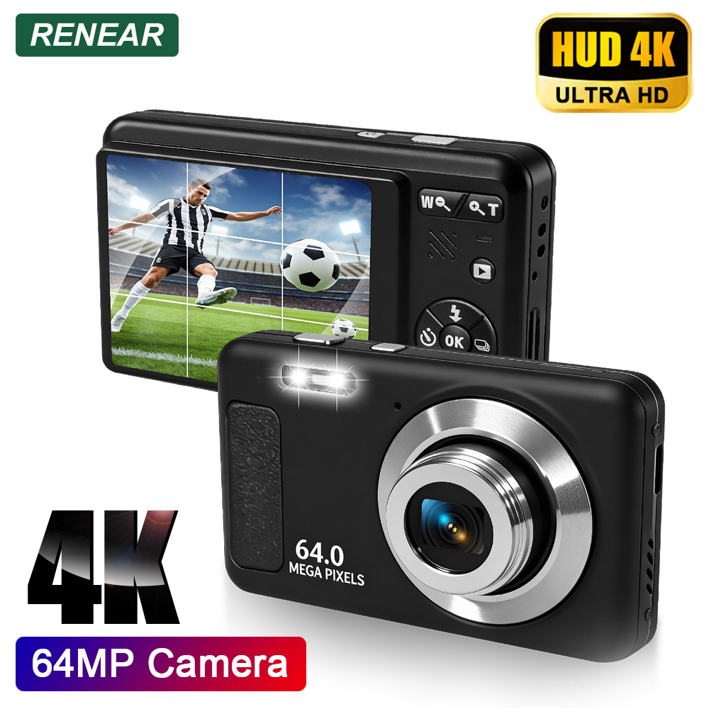 4K 울트라 HD 휴대용 디지털 카메라 64MP 16배 - Electronics Home Gadgets 리뷰 및 가격