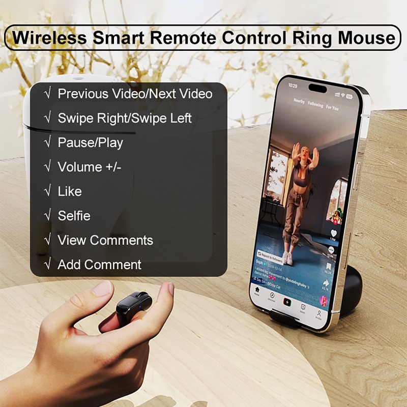 미니 손가락 끝 스마트 원격 제어 링 마우스 2.4G  - Laser Pointer Presenter 리뷰 및 가격