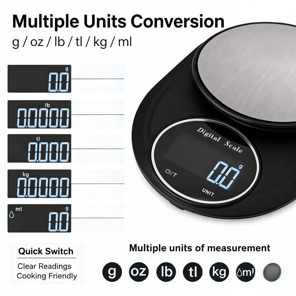 2KG 0.1g 미니 휴대용 디지털 주방 저울, 원형  - Electronics & Gadgets Charging Gocable 8 In 1 Edc 100W Cable 리뷰 및 가격